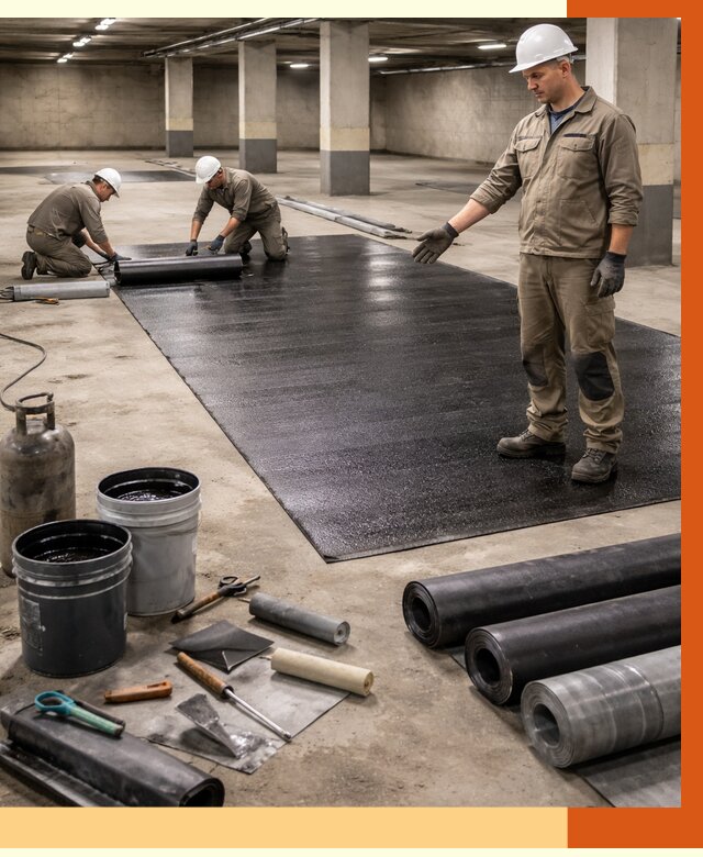 Гидроизоляция паркинга в Ростове от 1232 руб/м² — профессиональная защита | ТепломастерРсв