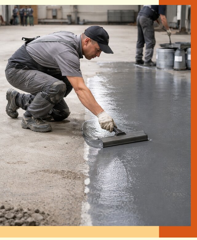 Гидроизоляция промышленного пола в Ростове от 1232 руб./м2 — ТепломастерРсв специалисты под ключ