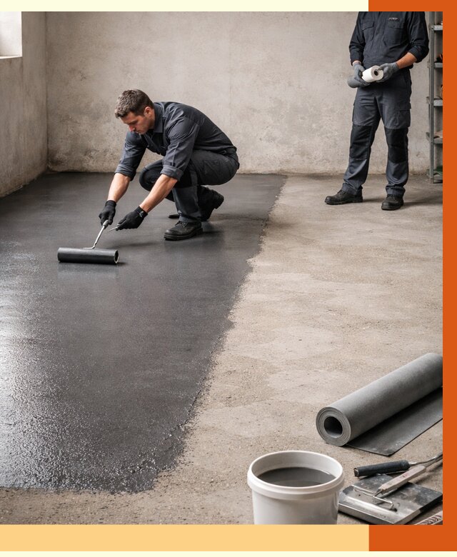 Гидроизоляция гаражного пола в Ростове от 3592 руб./м² — ТепломастерРсв профессионально