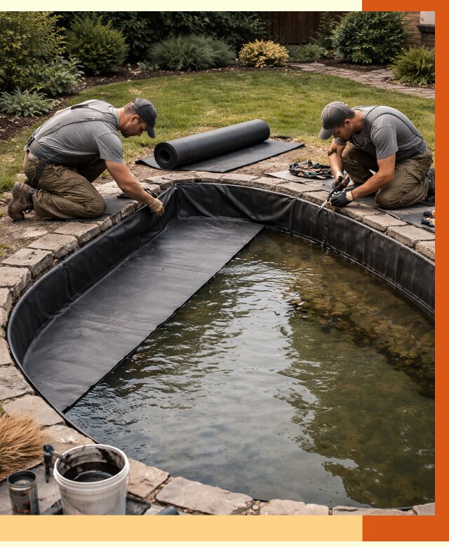 Гидроизоляция пруда в Ростове от 15395 руб. под ключ | ТепломастерРсв профессионально