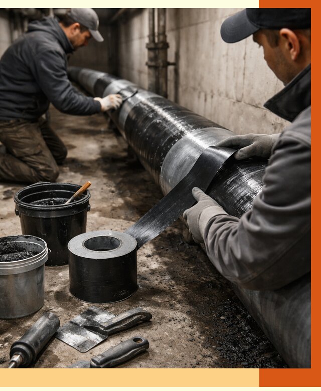 Гидроизоляция труб в Ростове от 2566 руб. — профессиональная герметизация | ТепломастерРсв