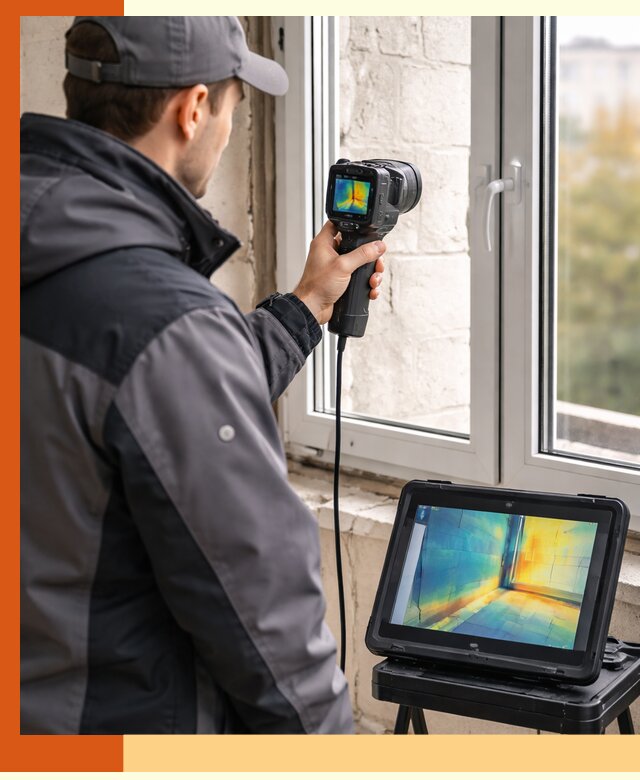 Тепловизионное обследование дома в Ростове для выявления утечек тепла