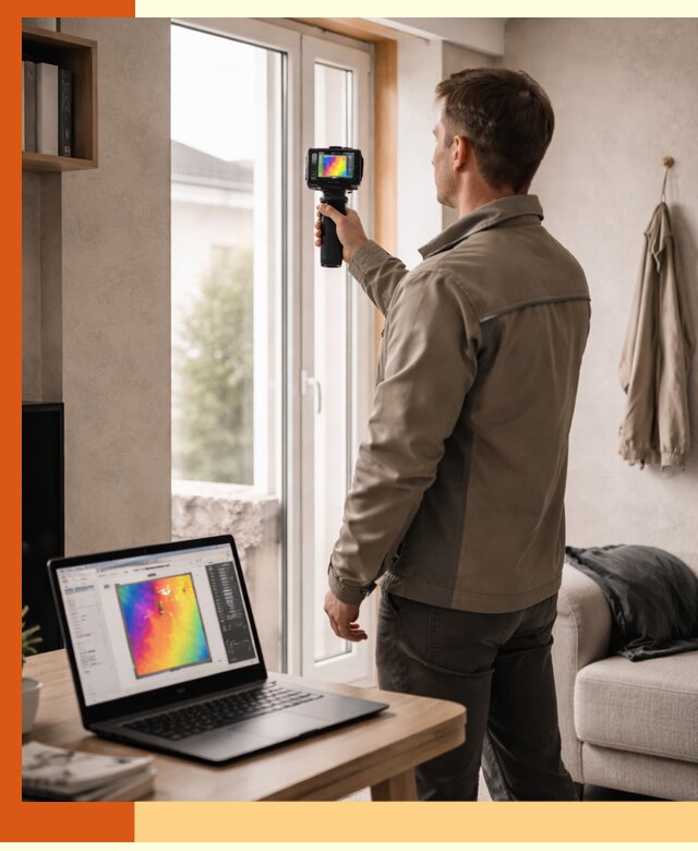 Тепловизионное обследование квартиры в Ростове для поиска утечек тепла