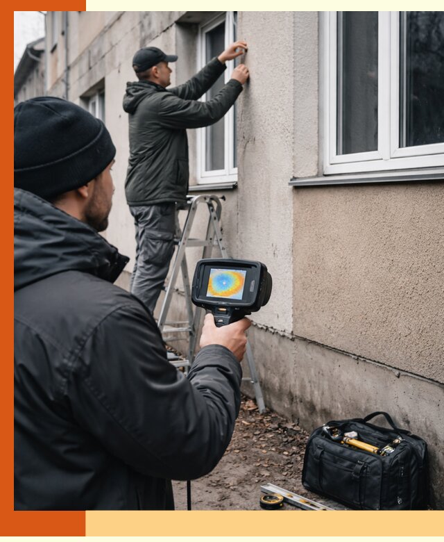 Тепловизионное обследование фасада в Ростове для выявления дефектов
