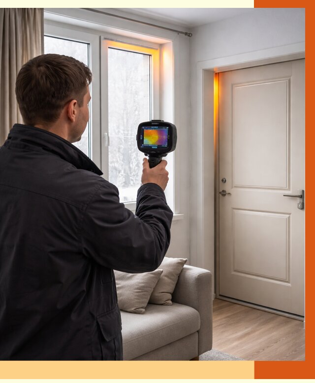 Тепловизионное обследование окон и дверей в Ростове от 4618 руб. | ТепломастерРсв