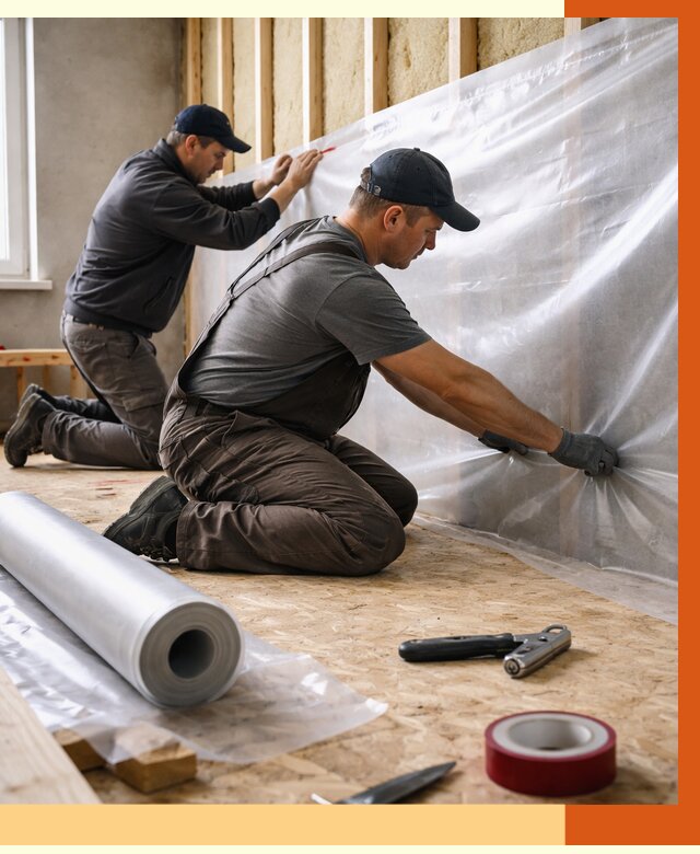 Монтаж пароизоляции в Ростове от 2566 руб. — установка и укладка под ключ | ТепломастерРсв