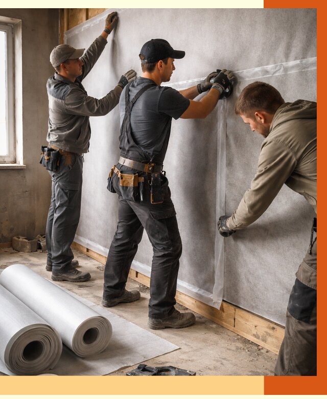 Монтаж ветроизоляции в Ростове от 4618 руб./м2 — профессионально | ТепломастерРсв