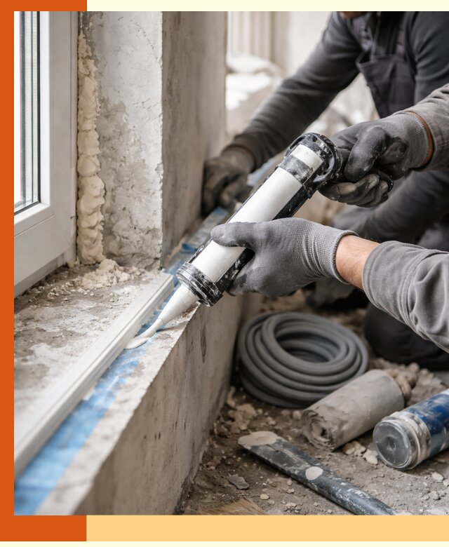 Герметизация стыков и примыканий зданий в Ростове